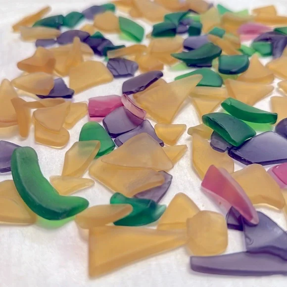 Vintage Colorful Sea Glass Pieces, 11oz Of Sea Glass Multi Color Misc Size - Picture 7 of 11